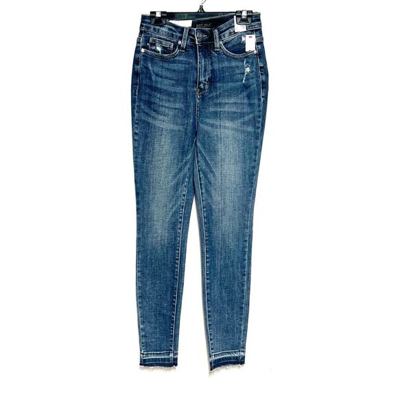 NWT Judy Blue Dark and Twisty Tummy Control Dark Wash Skinny Jeans Sz 25 - Picture 5 of 9